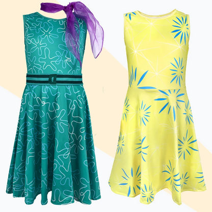 NewAnime Movie Inside Out Joy Cospaly Costume Joy Anger Fear Cos Outfits For Adult Halloween Stage Performance Costume