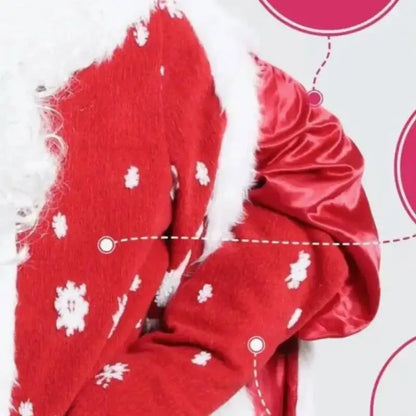 New Santa Claus Carnival Costume Luxurious Performance Outfit Christmas Costume Set Christmas Gift (Without scepter)