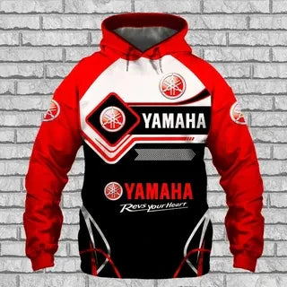 2025 Spring/Summer New 3D Printed Yamaha Motorcycle Off road Hoodie for Extreme Sports Adventure Men's and Women's Hoodies
