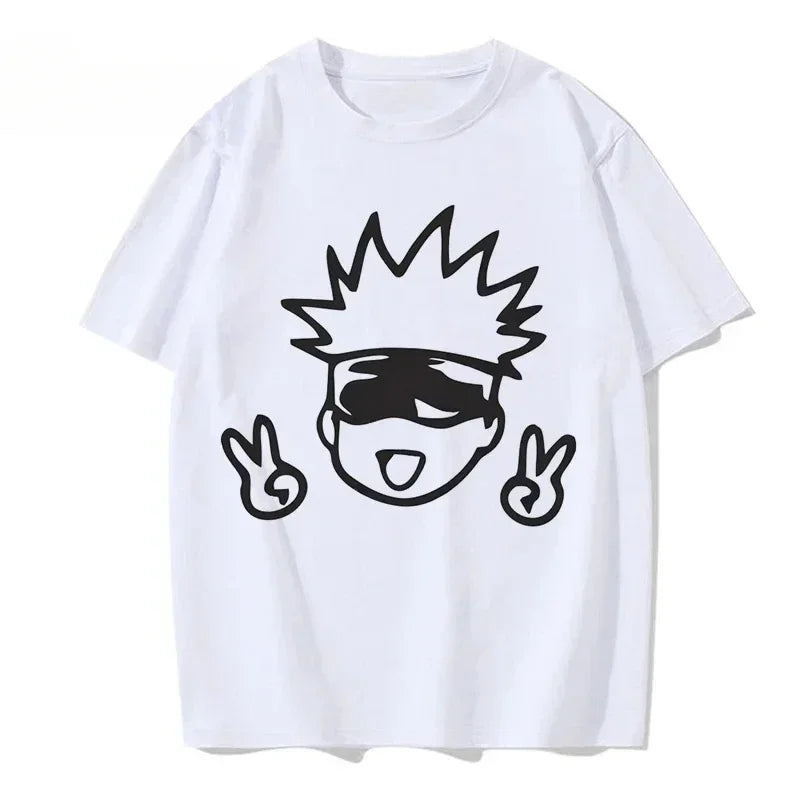 Tshirt Manga Japanese Anime Jujutsu Kaisen T Shirt Gojo Satoru Tops Yuji Itadori Graphic Tees Cool  T-shirt 90s Women Clothes
