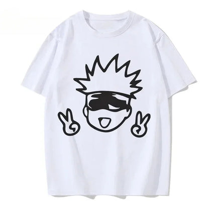 Tshirt Manga Japanese Anime Jujutsu Kaisen T Shirt Gojo Satoru Tops Yuji Itadori Graphic Tees Cool  T-shirt 90s Women Clothes