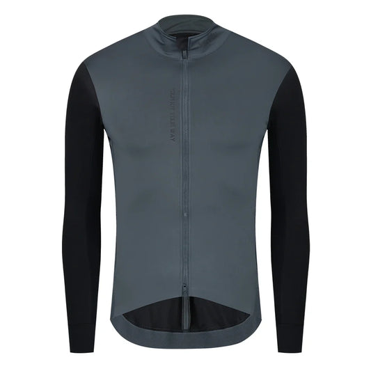YKYW Men's Windproof Waterproof Long Sleeve Cycling Jacket MTB Bike Coat Bicycle Sports Windbreaker Double Zipper Cycling Jersey