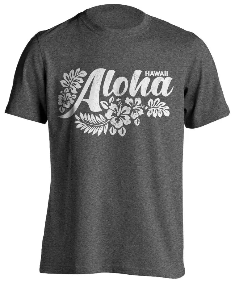 Men's Cotton Shirt OAHU HAWAII SURFING Distressed TShirt Unisex Surf Board Beach Tee Tops Summer Fashion Casual Short Sleeves