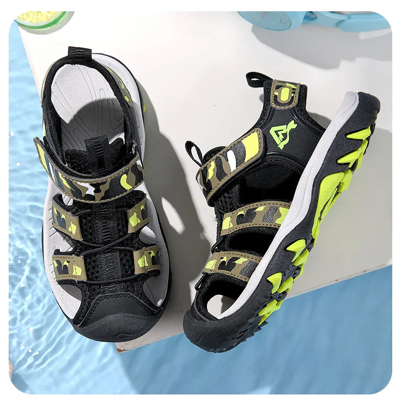 Summer Children Beach Water Sandals Brand Fashion Sneakers For Girls Boys Footwear Kids Non-slip Sandalias Leather Shoes