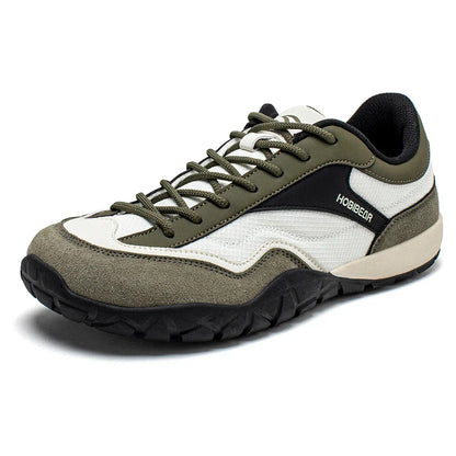 Wide Width Hiking Shoes Unisex Trekking Trail Running Sneakers Retro Non Slip Lace-Up Walking Shoes