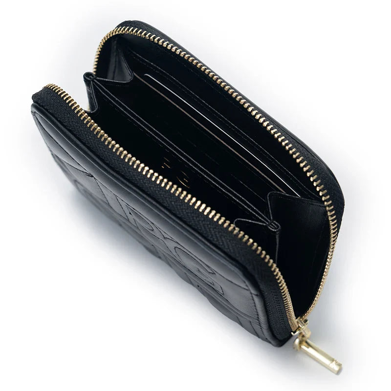 Women Handbag Solid Color Embossed Short Wear Resistant Multi Slot Extremely Simple Versatile Daily Commuter White Collar Bag