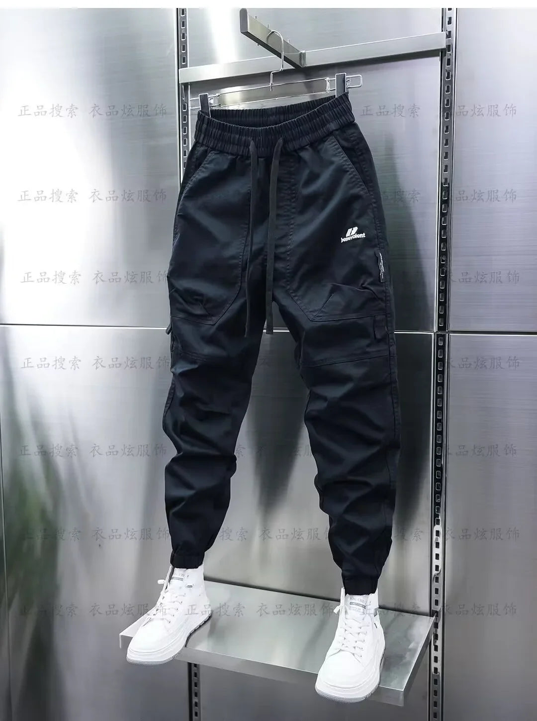 Multi-Pocket Cargo Pants Solid Color Casual Harem Pencil Trousers Outdoor Jogging Sweatpants Luxury Brand Men's Clothing