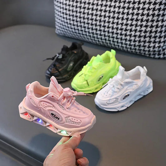New LED Child Trainers 1-8Years Old Boy Girl Tennis Shoe Sport Shoe for Toddlers Glowing Kid Sneakers Kids Shoe