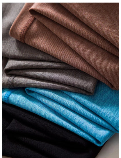 Unisex All-Season Outdoor Sports Long Sleeve Base Layer: Wool & Lyocell Blend, Breathable & Moisture-Wicking