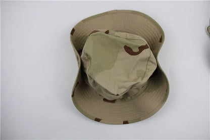 Camouflage Tactical Boonie Hats Camping Climbing Bucket Sniper Hat Men Outdoor Fishing Hiking Cap Sun Protective Boonie Caps