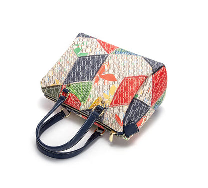 Colorful Print Design Spacious New-Style Women's Tote Bag Unique Prints Fashionable Women's Clutch Bag