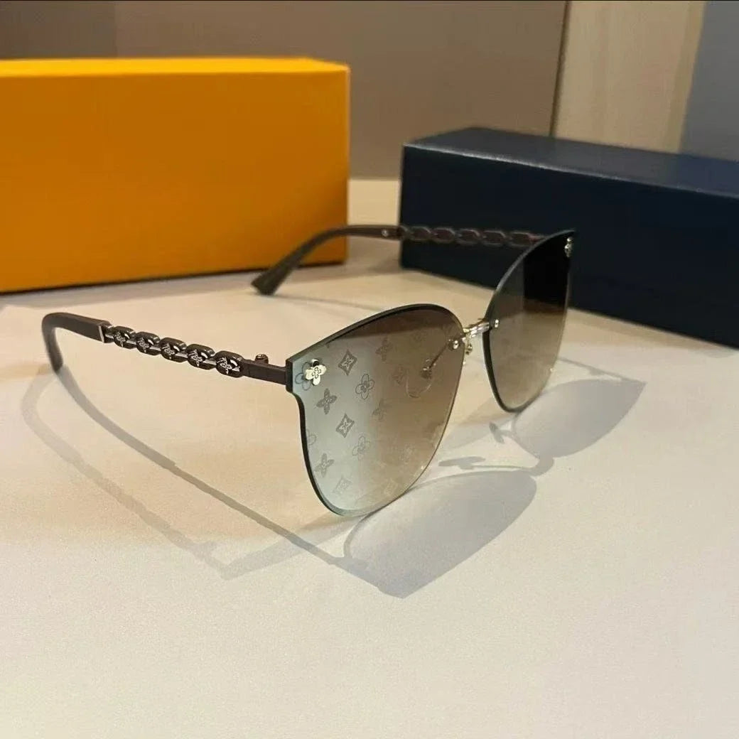 2025 Cat Eye Rimless Sunglasses Women New Fashion Luxury Brand Design Travel Sun Glasses Ladies Eyewear Shade UV400 Gafas De Sol