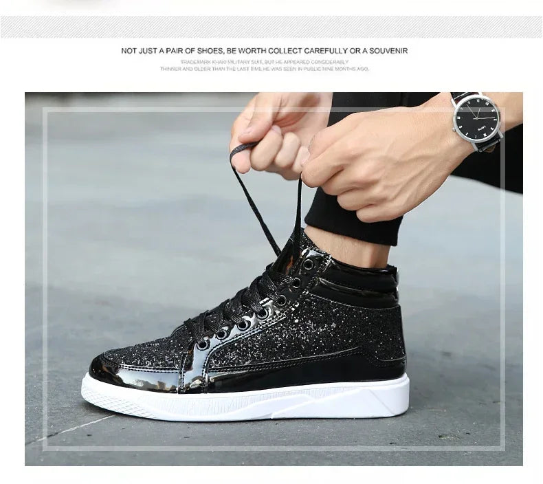 Mens Casual Shoes Non-slip Sports Outsole  Light High-top Men Fashion Boots Wear-resistant Male Sneakers 48