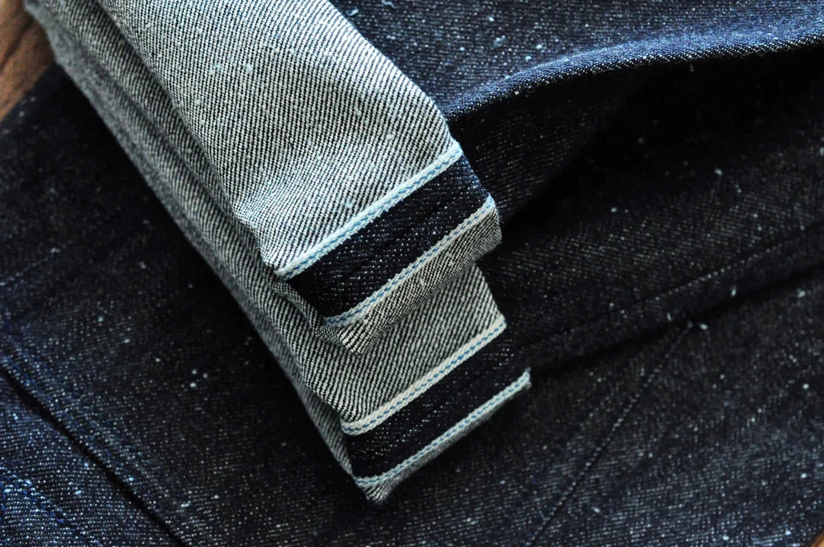 Men Jeans Sanforized Selvedge Raw Denim Denim Jeans for Men Linum Silver Button Cotton Wide Leg Loos Fit
