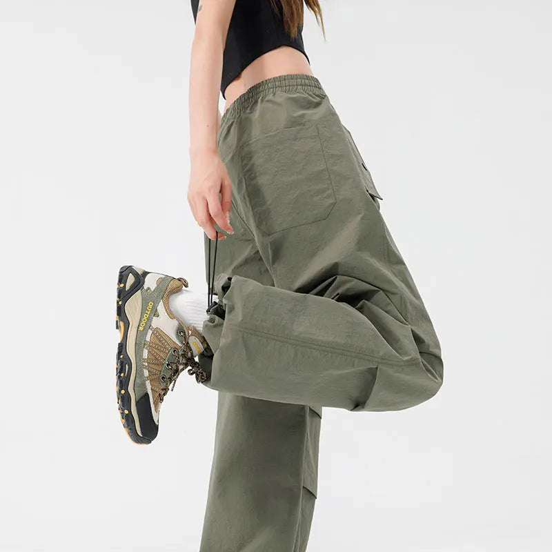 Summer Women Pant Outdoor Waterproof Hiking Pant Men Windproof Pant Adjustable Cuffs Cargo Trousers Lightweight Fishing Trousers