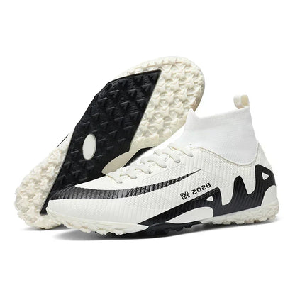 Fashion Pink Soccer Shoes Men's  Professional Lightweight Sock Football Boots Outdoor Non-slip Original Football Cleats Sneakers