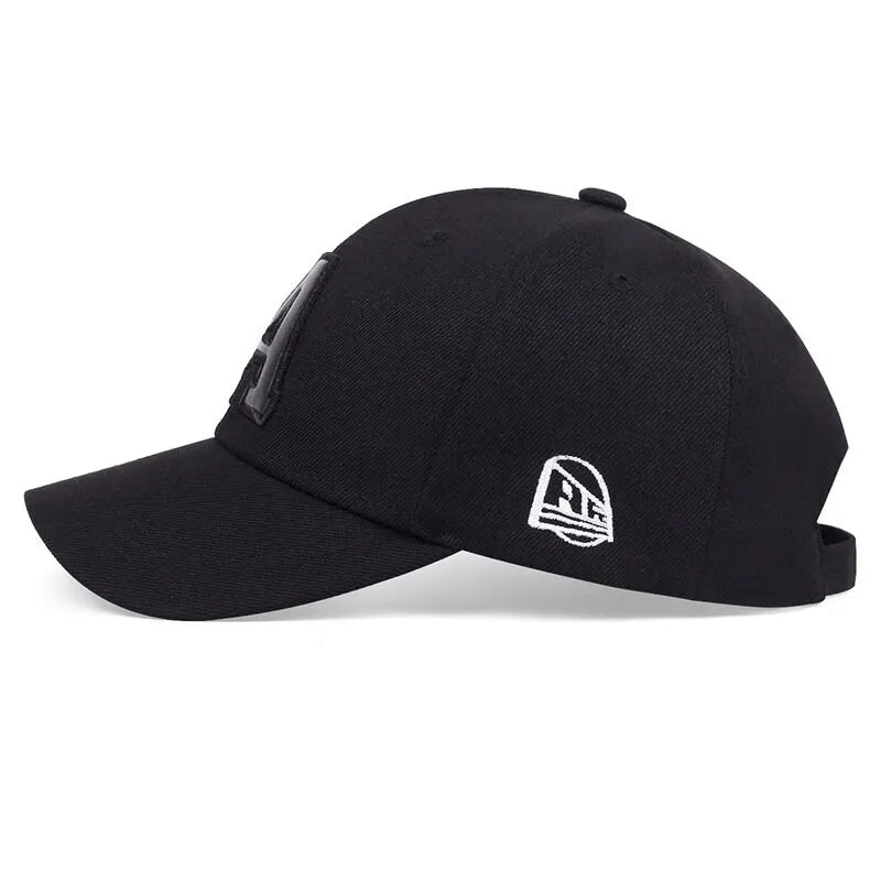 Unisex A Letter Leather Label Embroidery Snapback Baseball Caps Spring and Autumn Outdoor Adjustable Casual Hats Sunscreen Hat