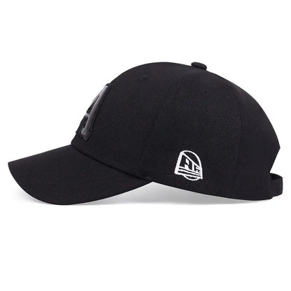 Unisex A Letter Leather Label Embroidery Snapback Baseball Caps Spring and Autumn Outdoor Adjustable Casual Hats Sunscreen Hat