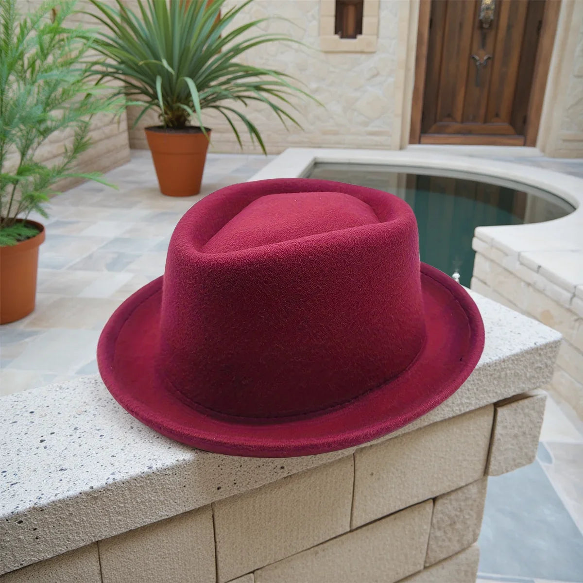 Men's small top hat retro jazz hat small brim fashionable and versatile