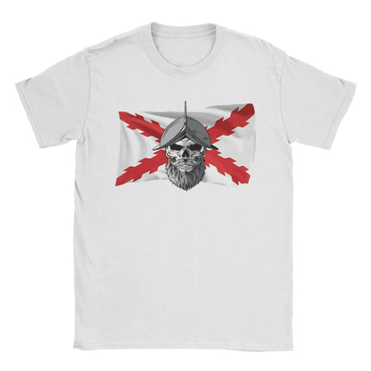 Burgundy Cross Flags Borgona  T-Shirts Spanish Empire  Funny Pure Cotton Tee Shirt Crew Neck Short Sleeve T Shirts Gift Clothes