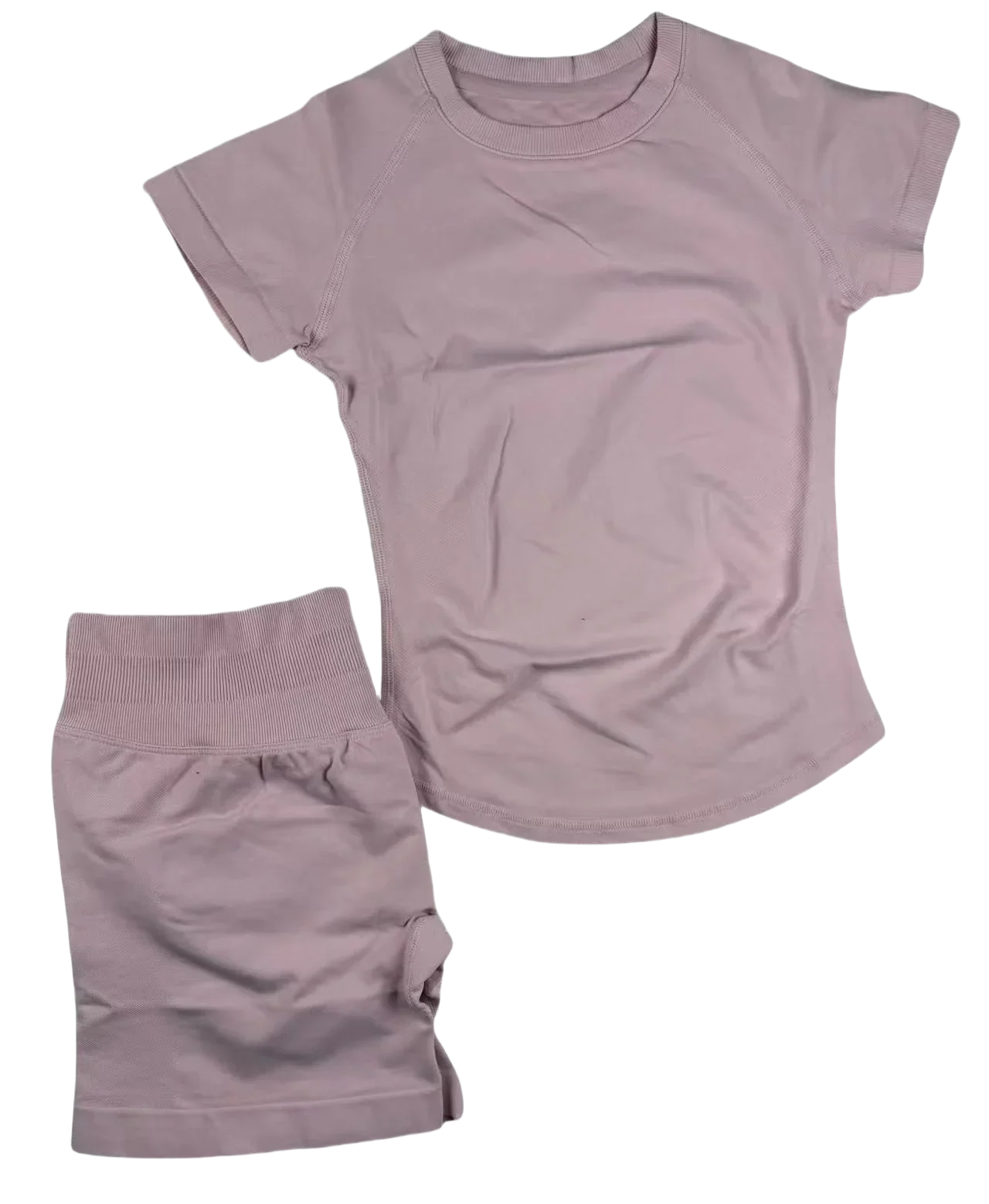 2 Pcs  Impact Sports Sets Short Sleeve Seamless Yoga Top Fitness Set Women Workout Running Sports Shorts Gym Suit