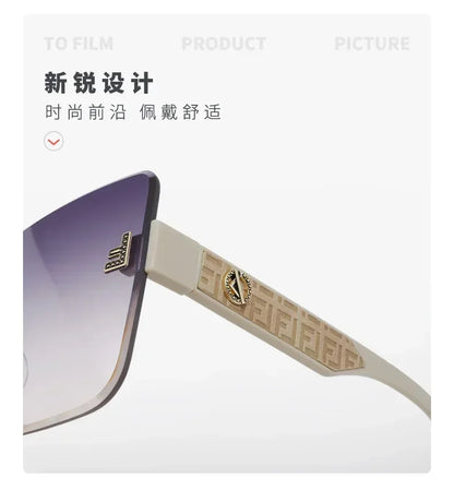 2025 New Fashion Gradient Sunglasses Women Square POLARIZED Ladies Sun Glasses Girls Rimless Vintage Luxury UV400 Gafas De Sol