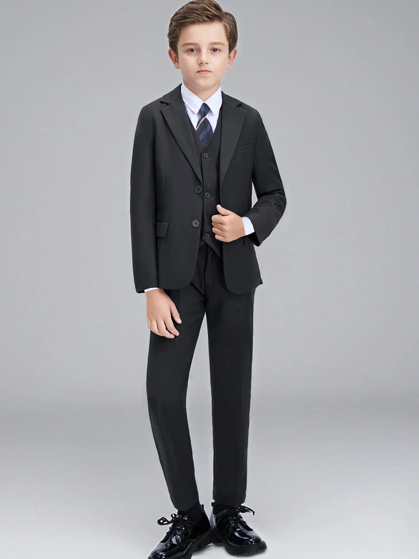Back-to-school Season Boys Suit 5 Piece Jacket Vest Trousers Shirt Tie random Children's Suits Wedding Performance Formal