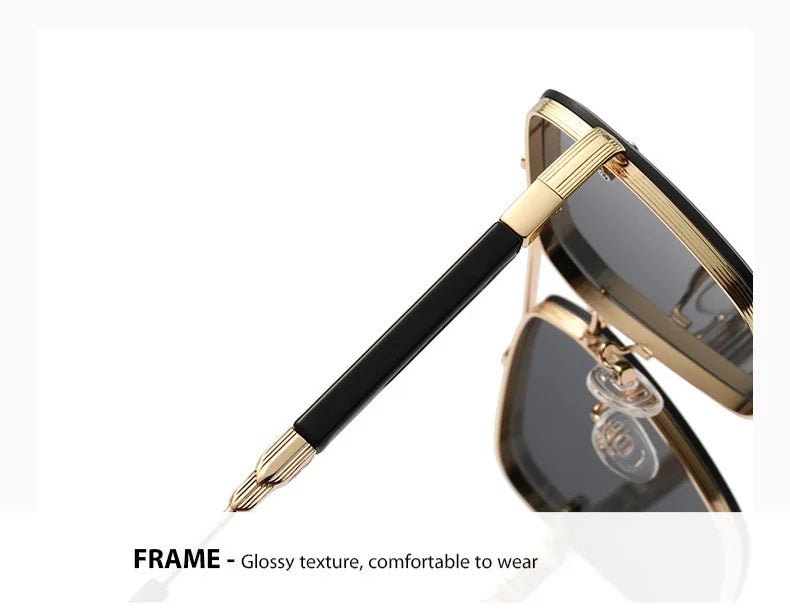 Square Sunglasses For Men 2024 Vintage Fashion Glasses Luxury Retro Sunglasses Women Trendy Vacation Shades Gafas De Sol Hombre