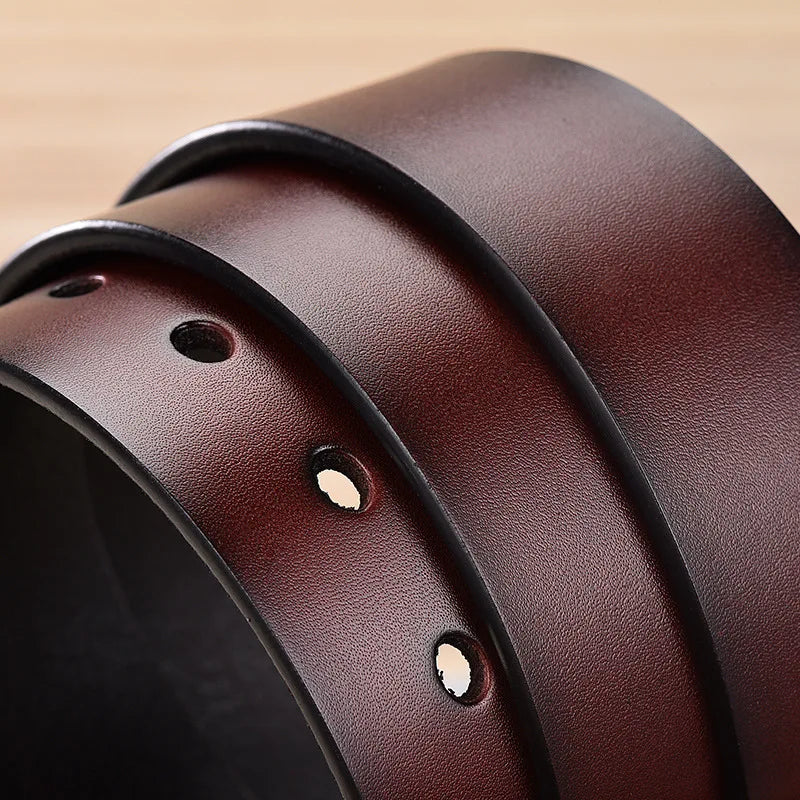 Japanese Style Buckle Simple Men's Belt New Large Size 100-130cm Vintage Needle Buckle High Quality
