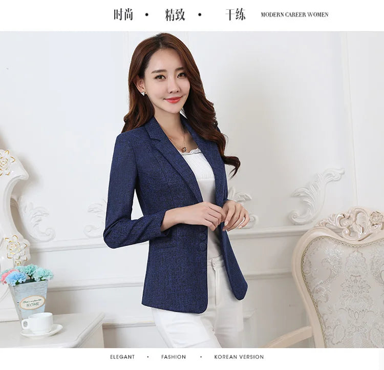 Fashion Women Blazers Jackets Work Office Lady Suit 2025 Slim Single Breasted Business Female Blazer Coats Formal Veste Femme