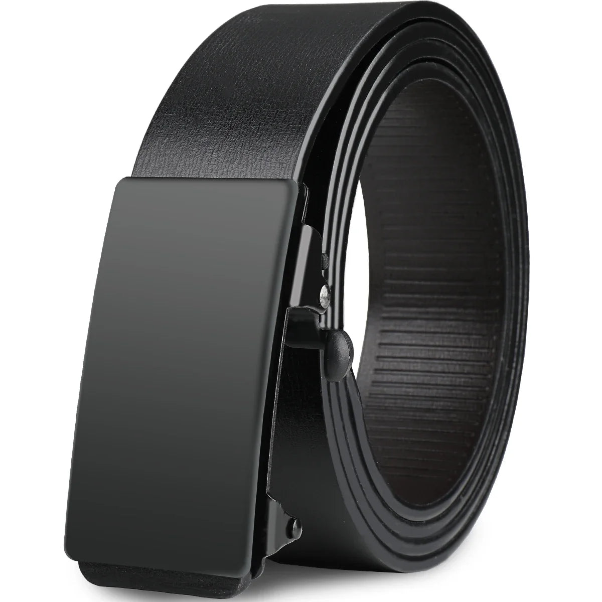 Belt Men's Genuine Leather Toothless Automatic Buckle Cowhide Belt Men's Youth Business Belt
