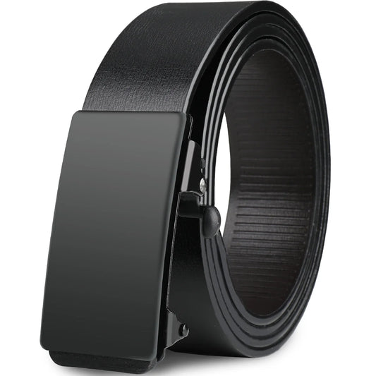 Belt Men's Genuine Leather Toothless Automatic Buckle Cowhide Belt Men's Youth Business Belt