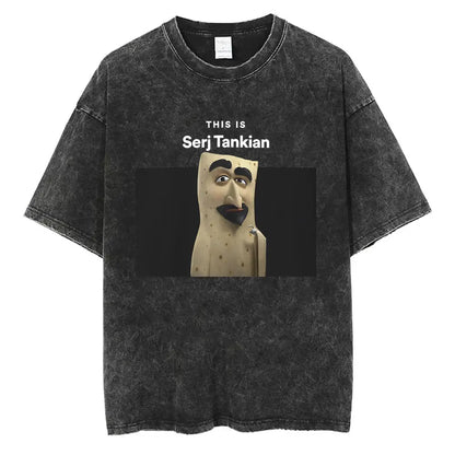 Washed Vintage Rock Band System of A Down Mezmerize Printed T-shirts Men Fashion Classic Metal Tshirt Male Oversized Streetwear