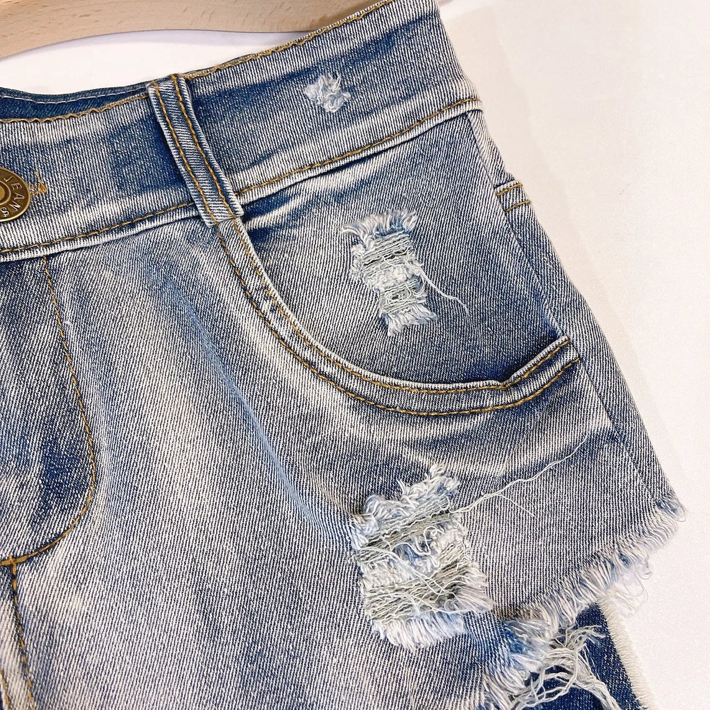 Women's Summer Sexy High Waist Denim Shorts 2025 Female Fashion Hollow Out Hole Hot Pants Short Jeans
