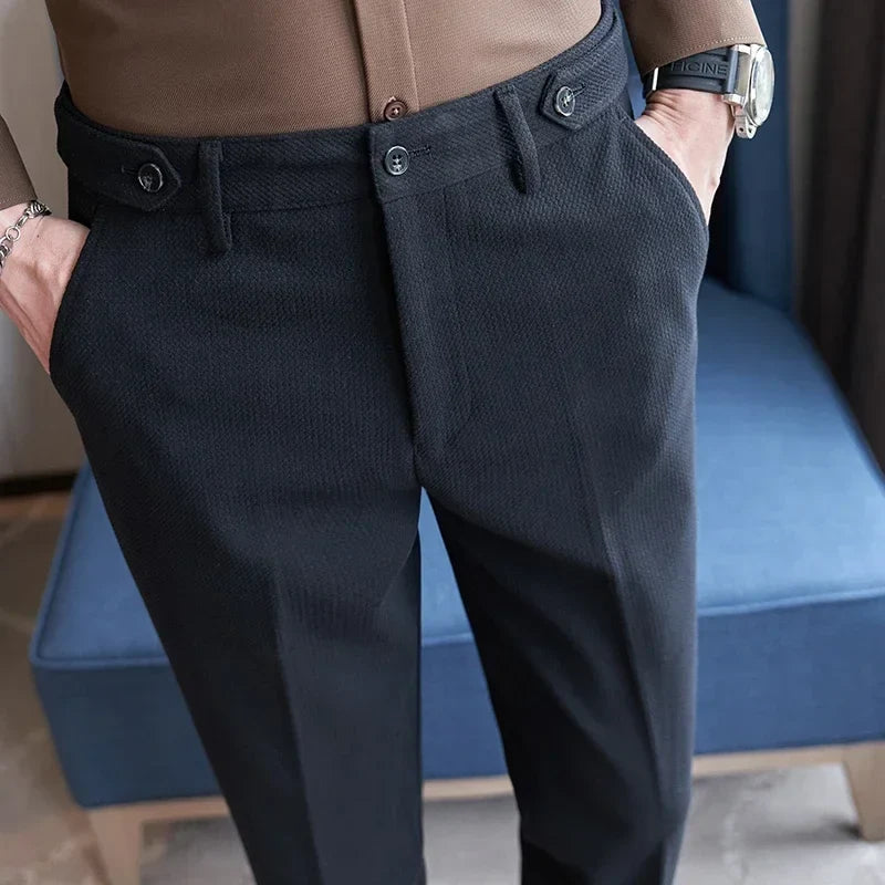 Yellow Men's Suit Pants, Fashion Slim Dress Trousers ,White Black Blue Green Pantalones Hombre Fall/Winter Male Pant, 2025 New