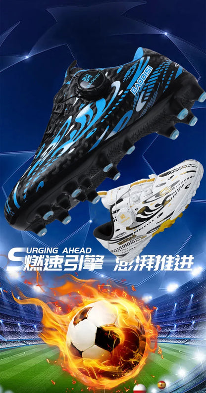 Kids Soccer Cleats Football Shoes Studs Non Slip Breathable Lightweight Training Sports Boys Girls Children Football Match Boots