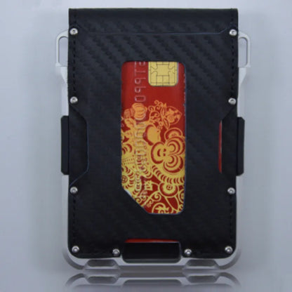 leather Credit Card Holder Wallets Men Brand Rfid Black brown Magic mutifunciton  Slim Mini Wallet Small Money Bag Male Purses