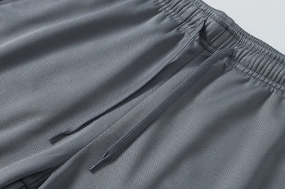 Men's Athletic Running Shorts Mesh Quick Dry Lightweight 5 inches Drawstring Gym Workout Shorts with Zipper Pockets
