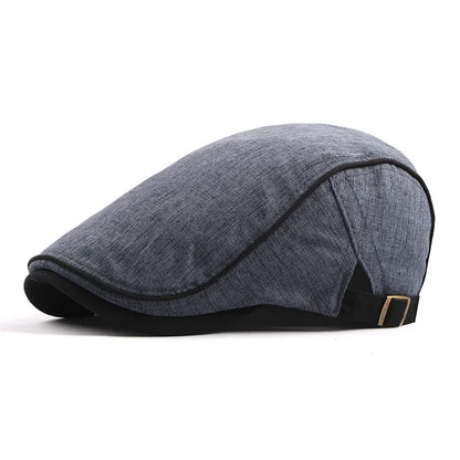 Men's Women's Beret Herringbone Flat Ivy Newsboy Hat Wool Blend Gatsby Cabbie Adjustable Cap