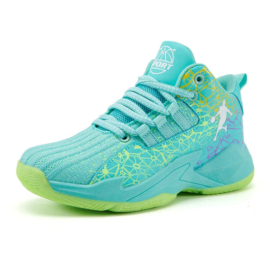 Boys Basketball Shoes Classic Kids Sneakers Fashion Tennis Kid Sport Shoes Outdoor Non-Slip Trainer Children School Basketball