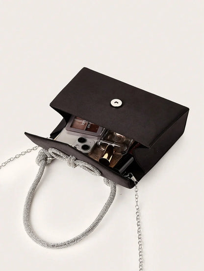 Exquisite and gorgeous butterfly diamond handbag, fashionable and versatile chain shoulder crossbody bag, suitable for travel.