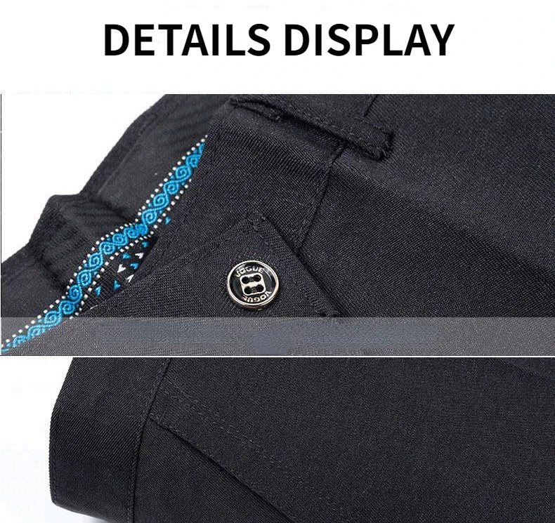 Autumn Thick  Summer Thin Casual Pants Men Straight Formal Long Trouser Adult Solid Color Flat Design Suit Pant Business RIYBEOE