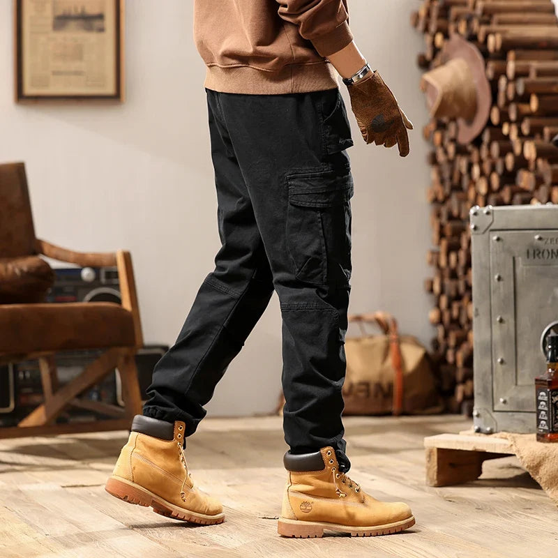New Men Fashion Military Cargo Army Pants Slim Regualr Straight Fit Cotton Multi Color Camouflage Green Yellow Trousers BL7606