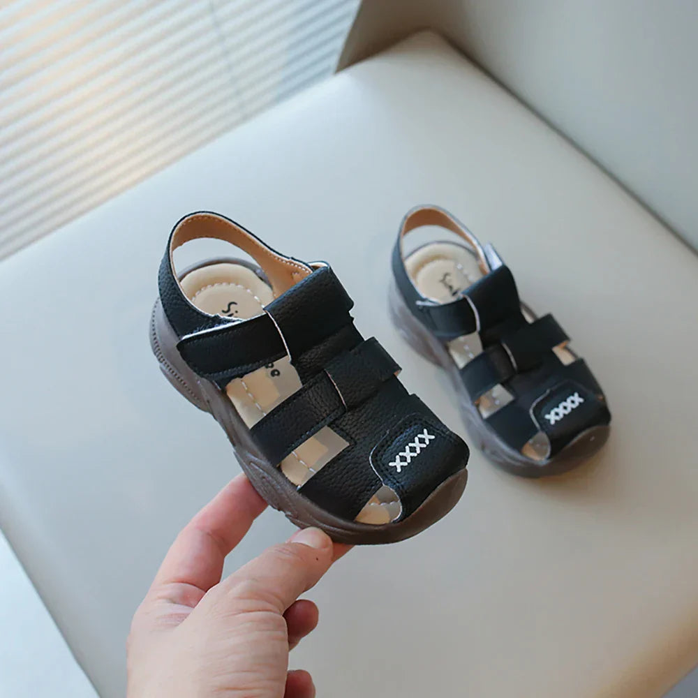 Summer Sport Sandals For Children PU Leather Vintage Boy's Sandals Soft-soled Anti-slippery Kid's Sandals Fashion Summer Shoes