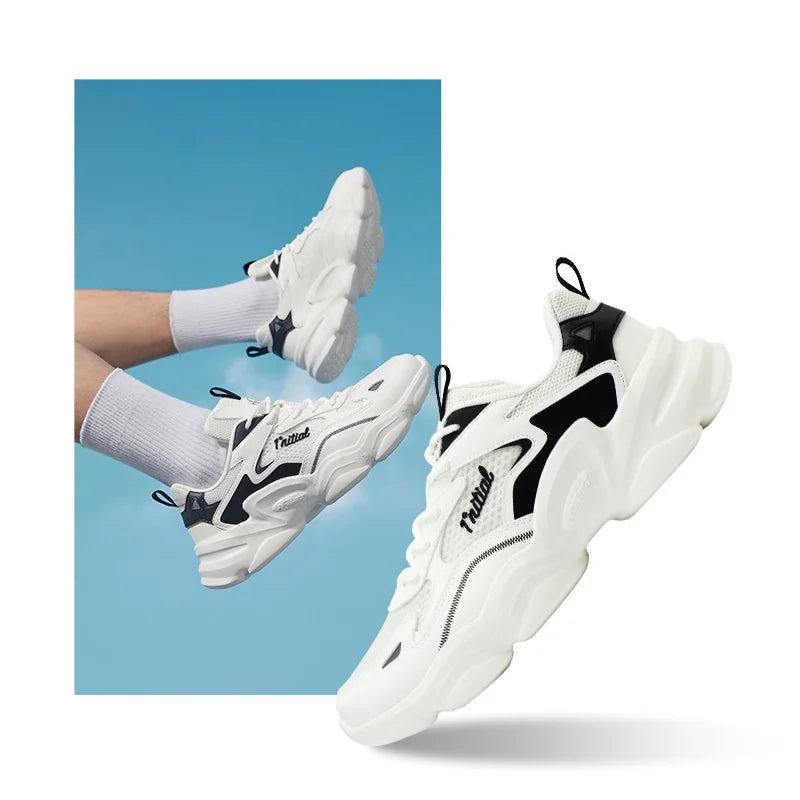 Men Sport Shoes Breathable Stitching Retro Casual Thick Bottom Height Increasing Male Sneakers 672326774