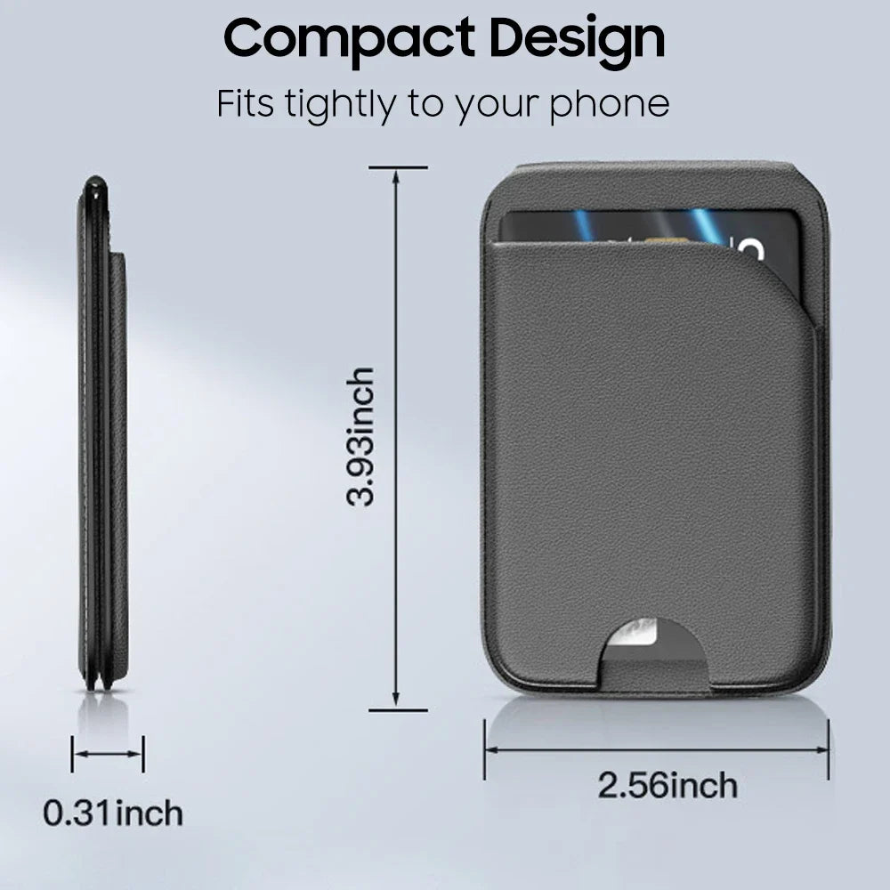 2 in 1 Magnetic MagSafe Wallet Stand, Leather Magnetic Card Holder Wallet for iPhone16/15/14/13/12 Series with Adjustable Holder