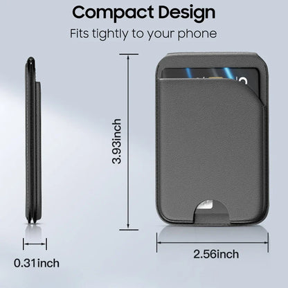 2 in 1 Magnetic MagSafe Wallet Stand, Leather Magnetic Card Holder Wallet for iPhone16/15/14/13/12 Series with Adjustable Holder