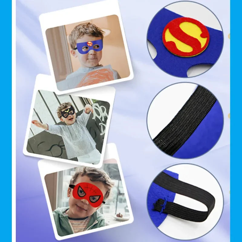 New Superhero Capes for Kids 3-10 Year Old Boy Gifts Boys Cartoon Dress Up Costumes Party Supplies Easter Gifts Cosplay Costumes