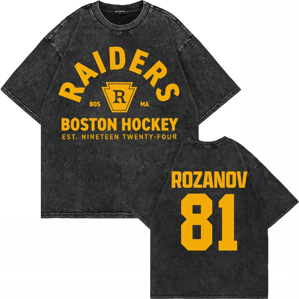 100% Cotton Vintage Washed 24 Hollander Montreal Voyageurs Tshirt Fashion Men TV Heated Rivalry Ilya Rozanov 81 Tees Shirts Tops