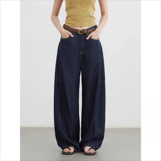 Women's Jeans Loose Casual New High Waist Split Female Wide Leg Denim Pants  Spring Autumn 2025
